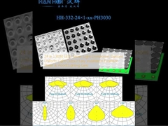 24 In 1 3030 LED 7 개의 빛 분배 옵션 균일 빛 출력 쉬운 설치 우수한 거리 및 홍수 조명 렌즈