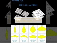 50×50mm 사각형 렌즈 12×1pcs 다중 빛 분배 디자인 반등 PC 친환경 재료 거리 조명 및 플라드 조명 렌즈