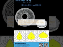 φ263.03×9mm UFO 하이 베이 라이트 렌즈 296개 램프 비드 정밀 광학 제어 산업용 렌즈
