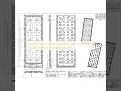 345*130mm 크기 224pcs 3030LEDs 고투과성 내구재 가로등 렌즈