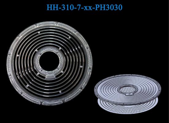 UFO High Bay Lighting Lens 293.12×8.8mm Dimensions 7 Rings 3030LEDs PC Material Lens
