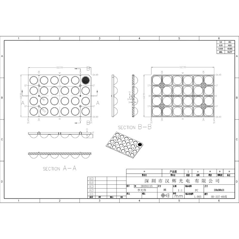 Flood Light Lens 96pcs 3030 Chips 60° 90° PC PMMA 92% Transmittance